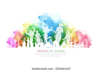 HAPPY HOLI-ABSTRACT ILLUSTRATION OF HOLI. 