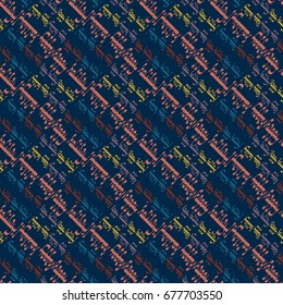 Happy holiday arabic like text - greeting seamless pattern.