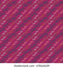 Happy holiday arabic like text - greeting seamless pattern.