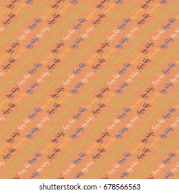 Happy holiday arabic like text - greeting seamless pattern.