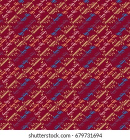 Happy holiday arabic like text - greeting seamless pattern.