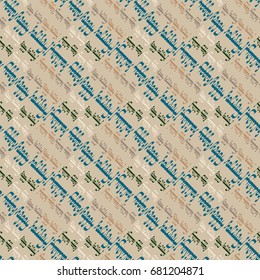 Happy holiday arabic like text - greeting seamless pattern.
