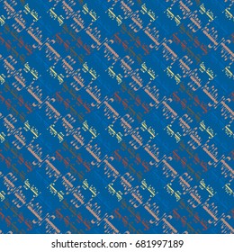 Happy holiday arabic like text - greeting seamless pattern.