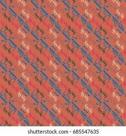Happy holiday arabic like text - greeting seamless pattern.