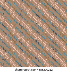 Happy holiday arabic like text - greeting seamless pattern.