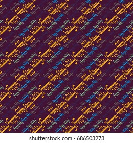 Happy holiday arabic like text - greeting seamless pattern.