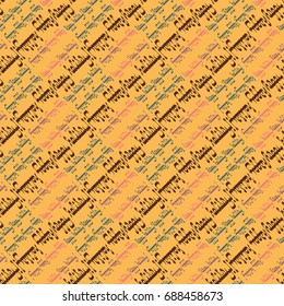 Happy holiday arabic like text - greeting seamless pattern.