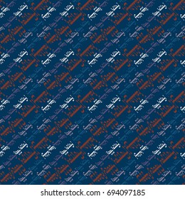 Happy holiday arabic like text - greeting seamless pattern.