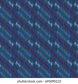 Happy holiday arabic like text - greeting seamless pattern.