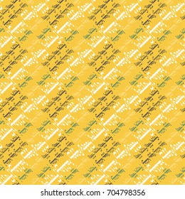 Happy holiday arabic like text - greeting seamless pattern.