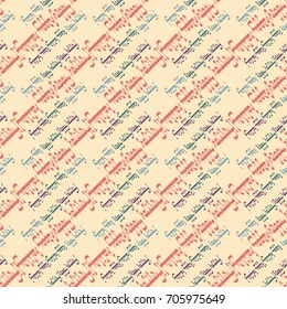 Happy holiday arabic like text - greeting seamless pattern.