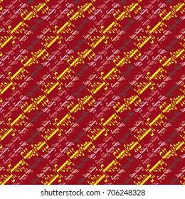 Happy holiday arabic like text - greeting seamless pattern.