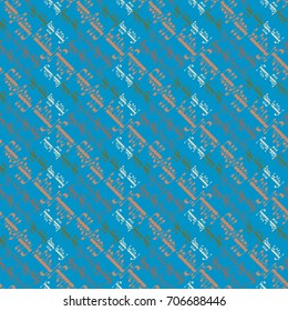 Happy holiday arabic like text - greeting seamless pattern.