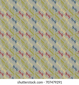 Happy holiday arabic like text - greeting seamless pattern.