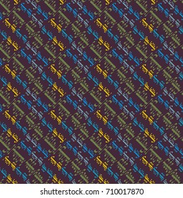 Happy holiday arabic like text - greeting seamless pattern.