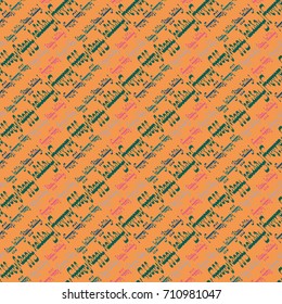 Happy holiday arabic like text - greeting seamless pattern.