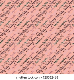 Happy holiday arabic like text - greeting seamless pattern.