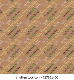 Happy holiday arabic like text - greeting seamless pattern.