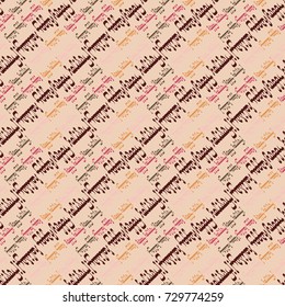 Happy holiday arabic like text - greeting seamless pattern.