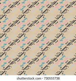 Happy holiday arabic like text - greeting seamless pattern.