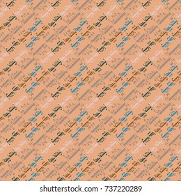 Happy holiday arabic like text - greeting seamless pattern.