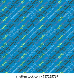 Happy holiday arabic like text - greeting seamless pattern.