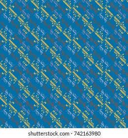 Happy holiday arabic like text - greeting seamless pattern.