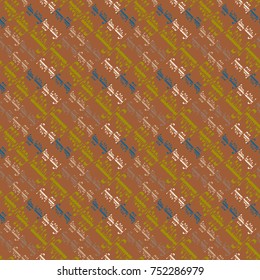 Happy holiday arabic like text - greeting seamless pattern.