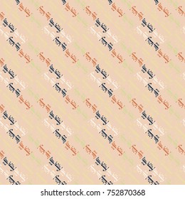 Happy holiday arabic like text - greeting seamless pattern.
