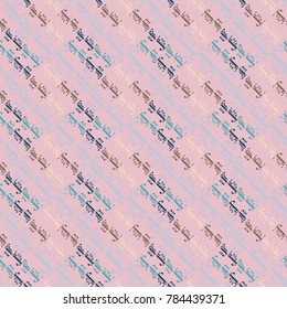 Happy holiday arabic like text - greeting seamless pattern.