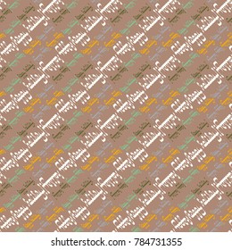 Happy holiday arabic like text - greeting seamless pattern.