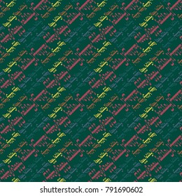 Happy holiday arabic like text - greeting seamless pattern.