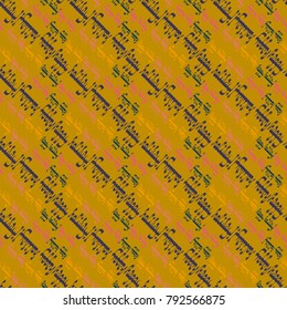 Happy holiday arabic like text - greeting seamless pattern.