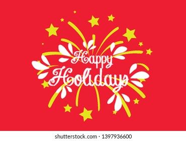 happy holiday, beautiful greeting card background or banner with flower confetti theme