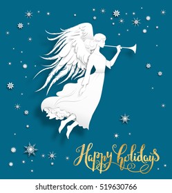 Tarjeta navideña feliz