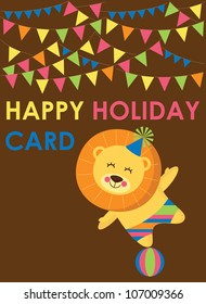 happy holiday card. vector illustration
