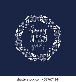 Happy Holiday. Floral Set.