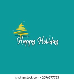 happy holiday flyer or banner illustration