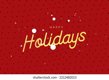 happy holiday in golden with snowball particle greeting card holiday background for advertisement brochure template banner website cover product package design presentation vector eps.