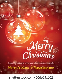 Happy holiday greeting banner and card design template. Merry christmas and New year theme concept.