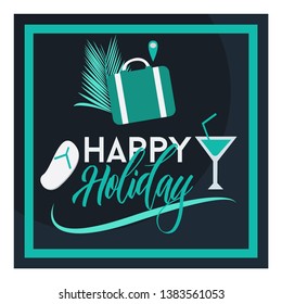 Happy holiday greeting cards with pictures