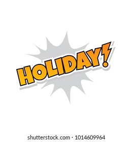 happy holiday greeting explosion splash text vector art