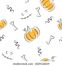 happy holiday halloween seamless pattern