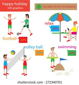 Happy Holiday info graphic vector 