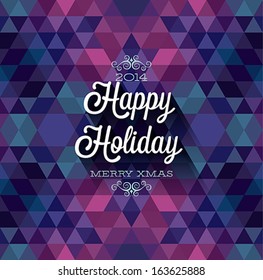 "Happy Holiday" Poster. Vector illustration.