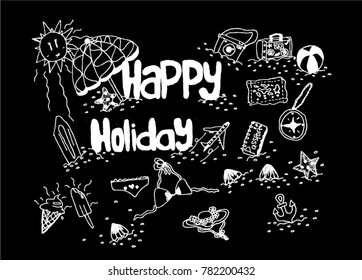 happy holiday, sketch
