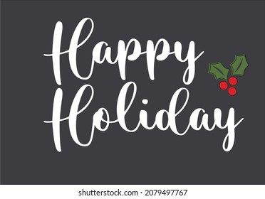 happy holiday slogan text vector.mug,t shirt,phone case fashion slogan style new year sticker 