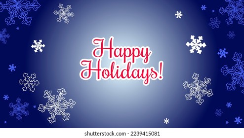 Happy Holiday snowflake background for website, digital design, mobile app, presentation