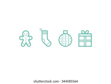 Happy holiday themed icon sets