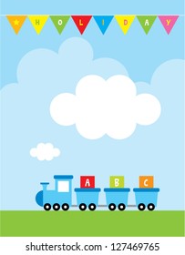 Mensaje de tren de feliz día festivo